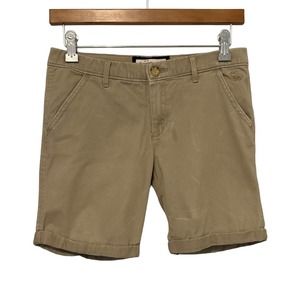 Abercrombie Kids Khaki Tan Chino Shorts‎ with rolled Cuffs 16 Pre-Owned